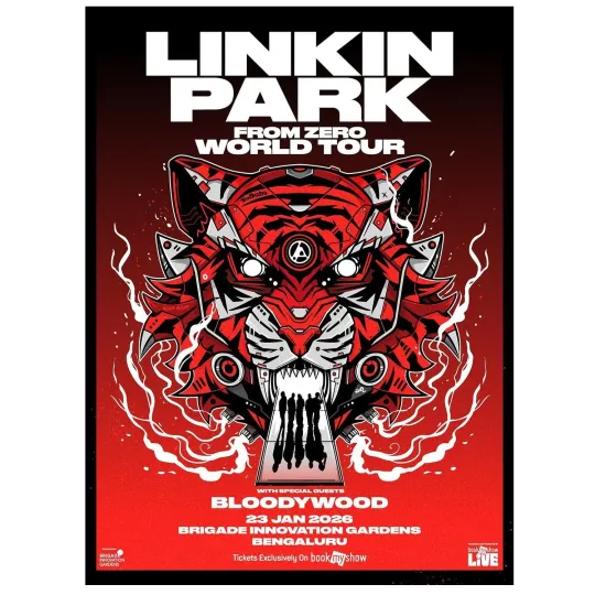 Linkin Park From Zero World Tour India 23 Jan 2026 Bengaluru Poster