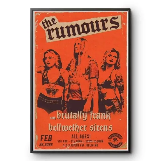 Discover The Rumours Joplin Tour On Feb 26 2026 Poster