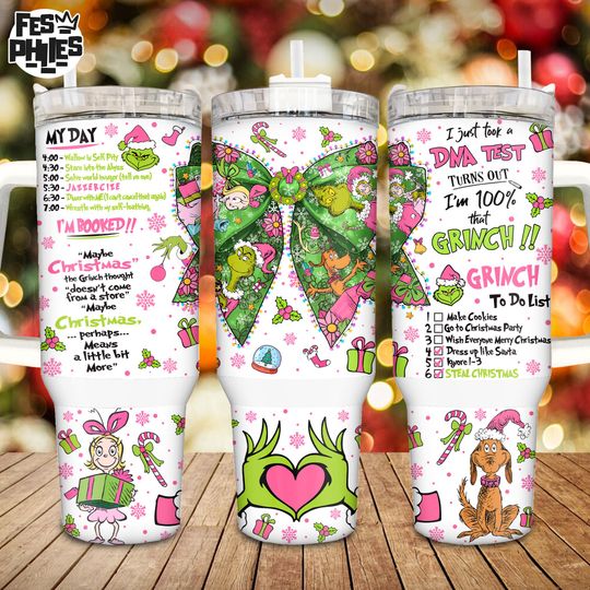 Discover Funny Holiday Movie Christmas 40oz Tumbler Sublimation, Retro Mean Guy Skinny Wrap Design, Merry Christmas Green 40oz Tumbler Wrap