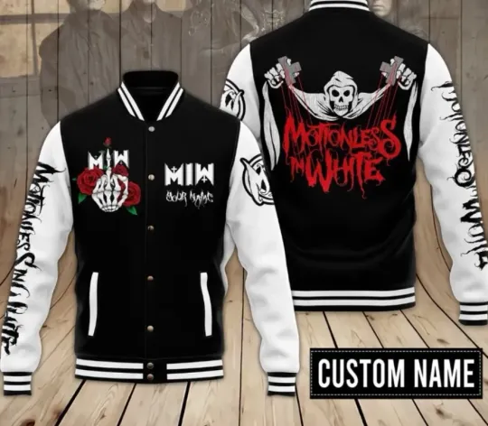 Discover Motionless In White Personalized Fan Baseball Jacket