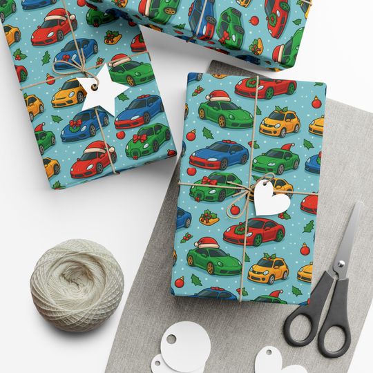 Discover Toy Car Gift Wrap, Kids Birthday Wrapping Paper