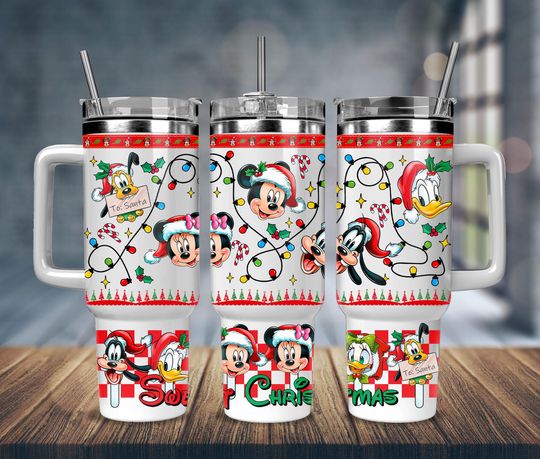 Sweet Christmas 40oz Wrap  , Christmas Mouse Friends 40oz Tumbler  , Retro Christmas Characters Tumbler Wrap  , Sublimation Design