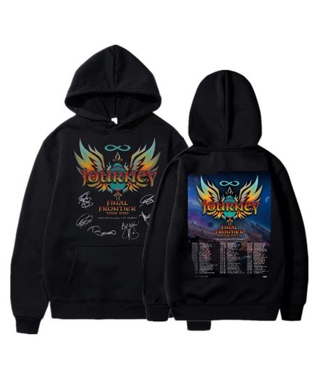 Journey Band Final Frontier Tour 2026 Double Sided Hoodie - Vintage Rock Concert Tee