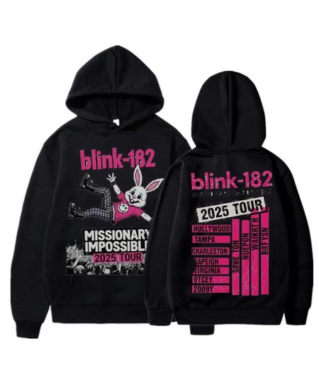 B182 2025 Tour Hoodie Missionary Impossible Vintage Rock Band