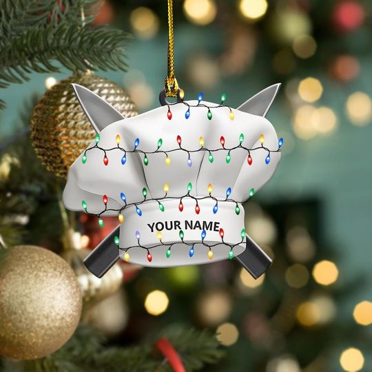 Discover Custom Chef Uniform Christmas Ornament, Personalized Cooking Outfit Xmas Tree Decor, Holiday Gift for Chefs, Cooks, Bakers & Food Lovers