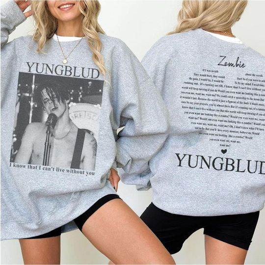 Discover Yungblud & Zombie Double Sided Sweatshirt, Rock Band Graphic Tee, Unisex Concert Clothing, Vintage Music Fan Apparel
