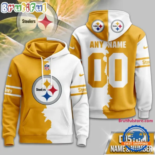 Discover Custom Steeler 2025 football Victory Split Lmited 3D Hoodie