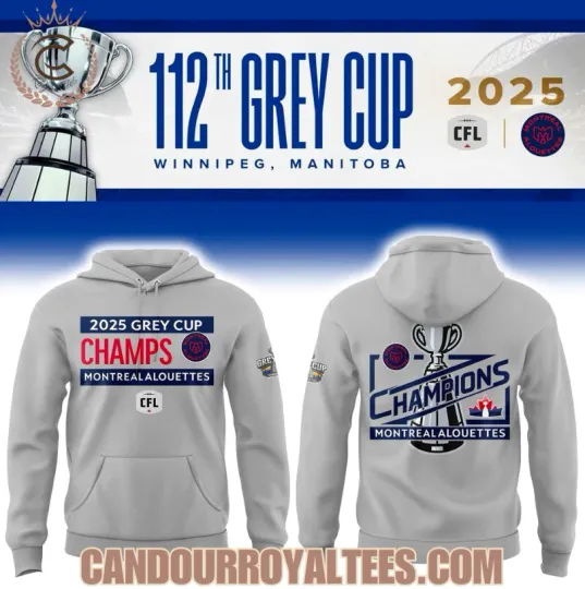 Discover 2025 Grey Cup Champs Montreal Alouette 3D Hoodie