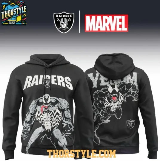 Las Vegas Raider Venom 2025 Marvel X football 3D Hoodie