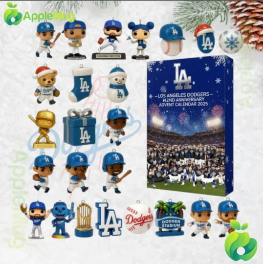 Dodgers 142nd Anniversary 2D Advent Calendar 2025 Gift For Christmas