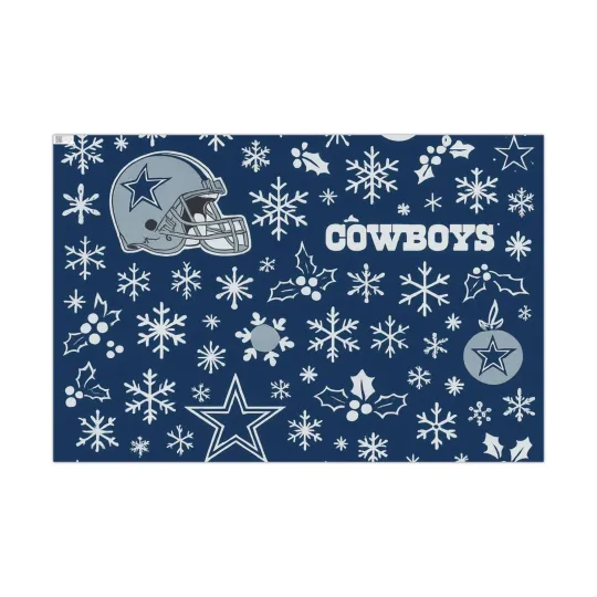 Discover Christmas Dallas Cowboys Gift Wrap, Wrapping Paper, football Sports Fan Celebration