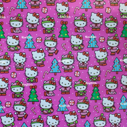 Hello Kitty Christmas Gift Wrapping Paper (HKWP0) ~ 2 Yards ~ Ships In A Roll