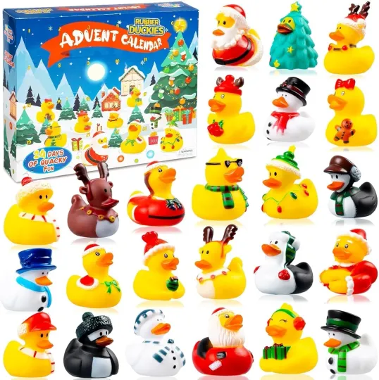 Discover 2025 Advent Calendar Christmas Ducks - 24Pcs Rubber Duck Advent Calendar 24 Days
