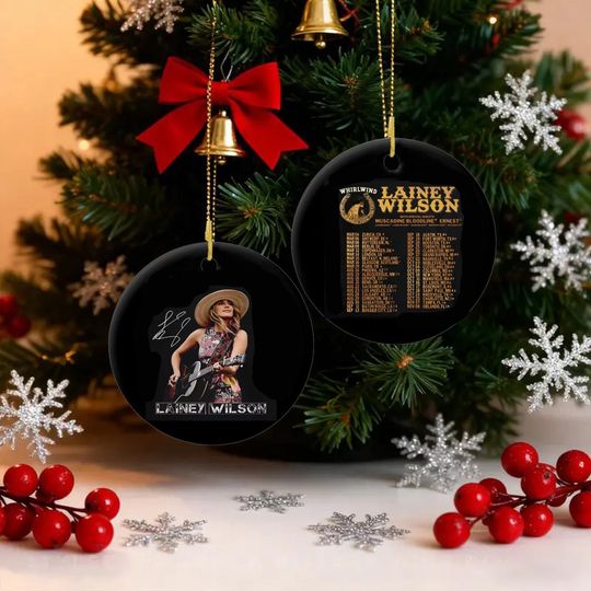 Discover Lainey Wilson Whirlwind World Tour 2025 Ceramic Ornament - Two-Sided Print