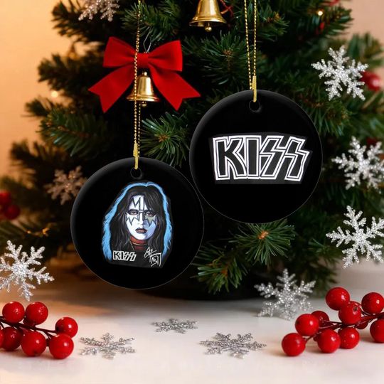 Discover Kiss Ace Frehley 1978 Solo Album Ceramic Ornament - Two-sided Print