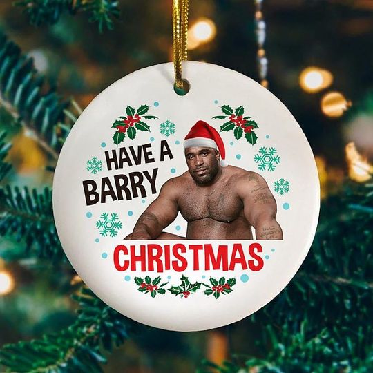 Discover Barry Wood Meme Ceramic Christmas Ornament