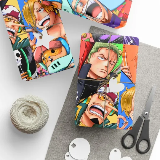 Discover One Piece Anime Cartoon Birthday Gift Wrapping Papers Christmas Present