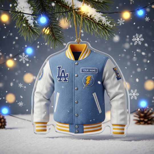 Discover Personalized Los Angeles Football Christmas Ornament, Xmas Tree Decor, Gift for Football Fans, Sports Keepsake