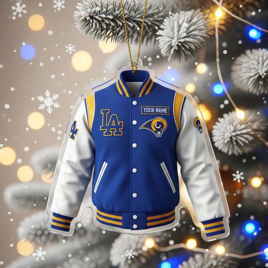 Discover Personalized LA Rams Football Christmas Ornament, Xmas Tree Decor, Gift for Football Fans, Sports Keepsake