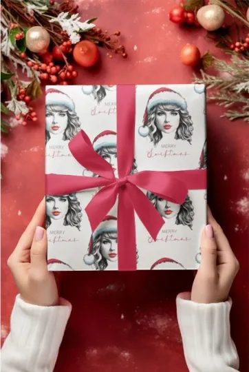Discover Merry Swiftmas Wrapping Paper | Taylorr-Inspired Christmas Gift Wrap for swi
