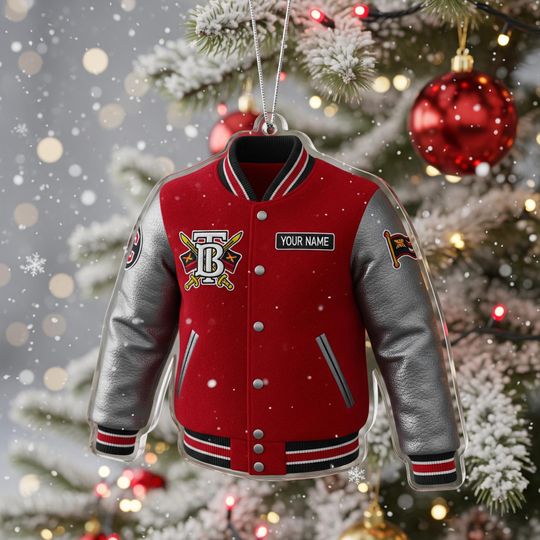 Personalized Tampa Bay Buccaneers Football Christmas Ornament, Xmas Tree Decor, Gift for Football Fans, Sports Keepsake