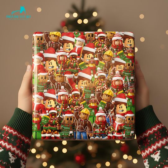 Discover Gaming Boy Christmas Wrapping Paper: Fun Holiday Gift Wrap with Santa Gamer