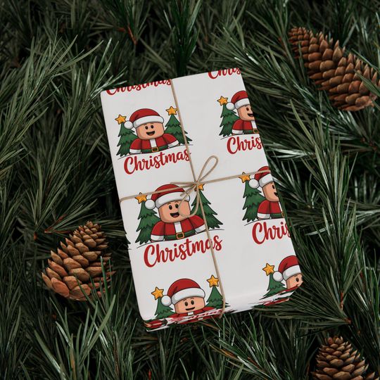 Christmas Roblox Wrapping Paper | Holiday Kids Gift Wrap