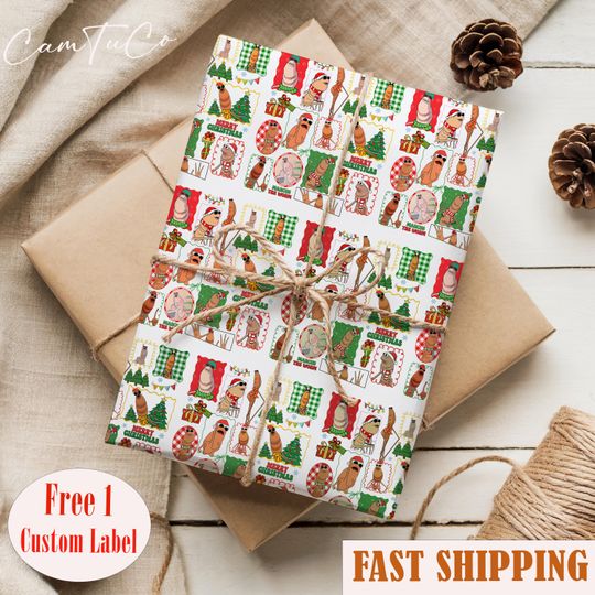 Discover Christmas Marcus The Worm Wrapping Paper, Viral Meme Xmas Gift Wrap, Festive Holiday Presents Packaging