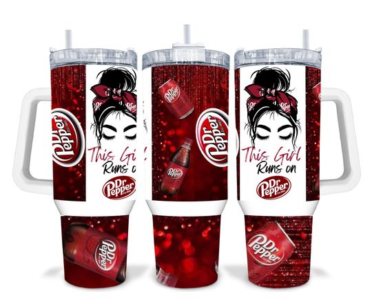 Dr Pepper Girl 40 oz Tumbler with Handle