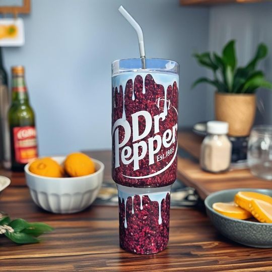 Discover Soda Pop 40oz Tumbler - Stainless Steel with Handle Vacuum insulated drinkware
