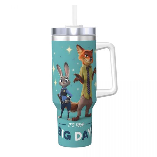 Discover Stainless Steel Tumbler Zootopia 2 Thermal Mug It's Your Big Day Heat Preservation Cold Drink Mugs Cup Travelist  Water Bottle