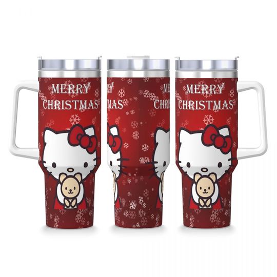 Kawaii Hello Kitty Stainless Steel Tumbler 40 oz with Handle