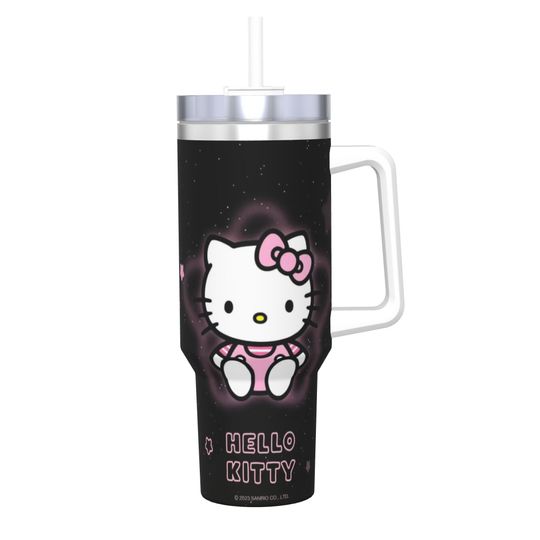 Hello Kitty Kawaii Cats 40oz Tumbler with Handle, Stainless Steel, Double Wall Vacuum Insulated