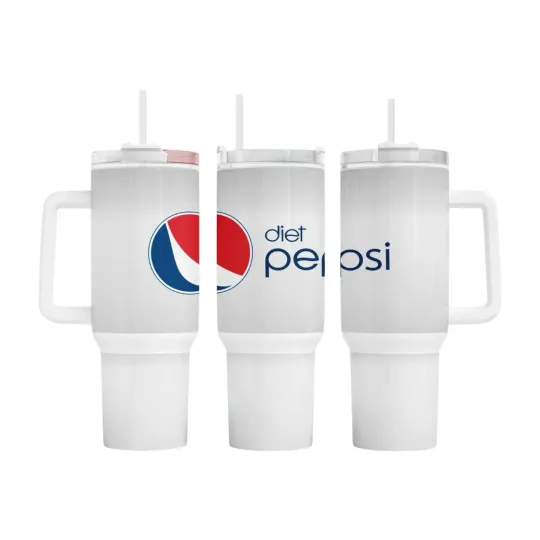 40oz Stainless Steel Tumbler with Handle - Pepsi Diet Pepsi Soda Gift