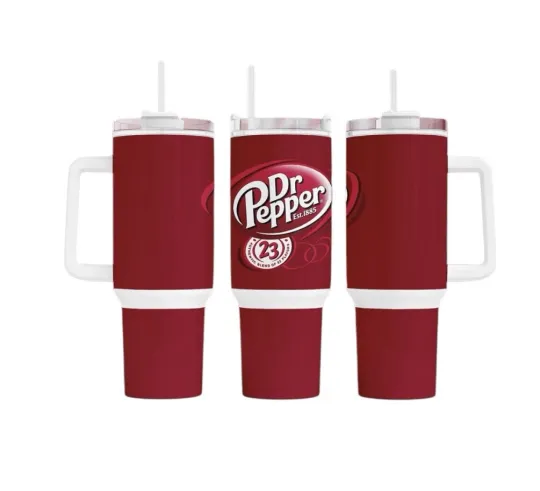 Discover Handmade 40oz Stainless Steel Tumbler -Dr. Pepper-Dr.Pepper Lovers~Soda~Gift