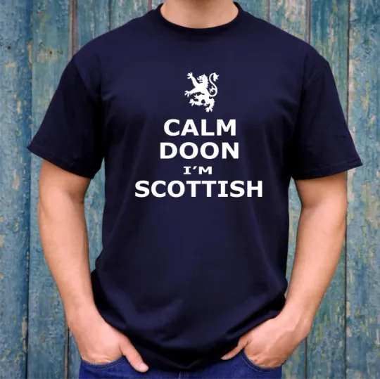 Discover Calm Doon Scottish T-Shirt, Funny Scotland Tee, Novelty Scottish Gift