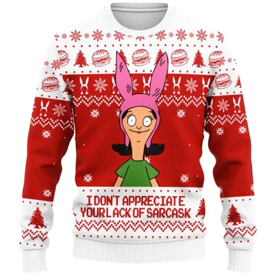 Discover Bob's Burgers Ugly Christmas Sweater, Bob Belcher Santa Ugly Sweater