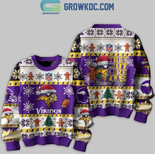 Discover Minnesota Viking They Not Like Us Christmas Happy Holidays Ugly Sweater