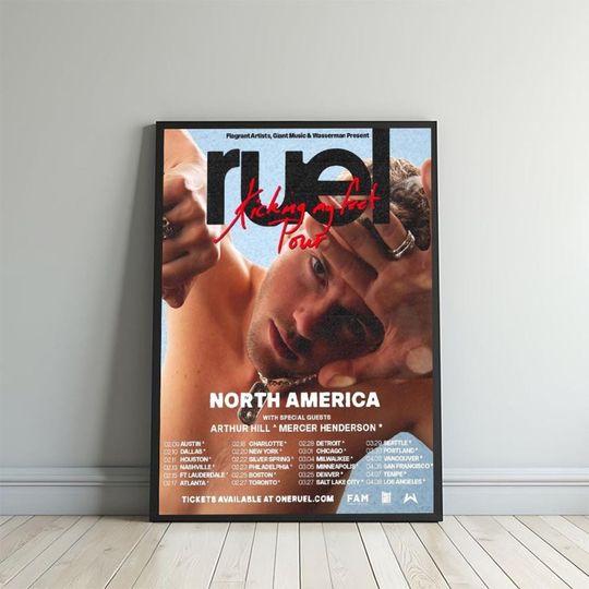 Discover Ruel Kicking My Feet Tour 2026 Vertical Poster