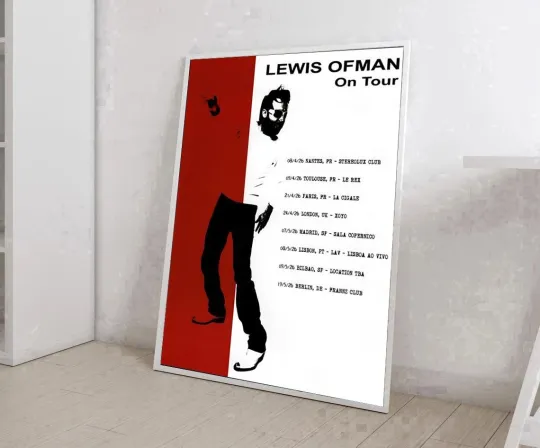 Discover Lewis Ofman On Tour 2026 Vertical Poster