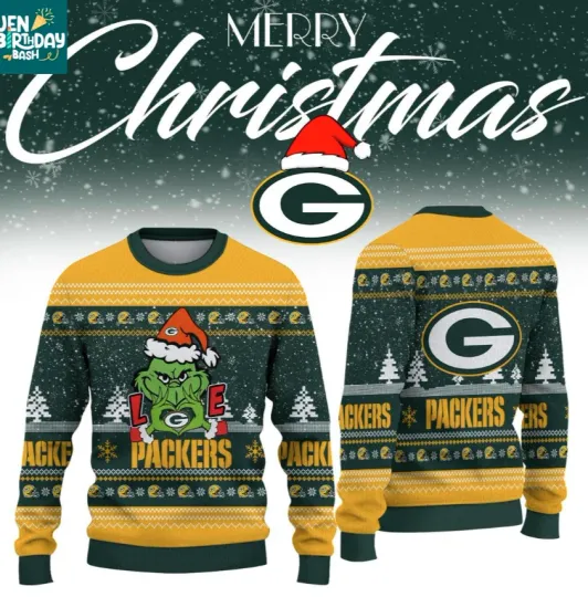 Discover Green Bay Packer funny character Loves football Christmas 2025 Ugly Sweaters