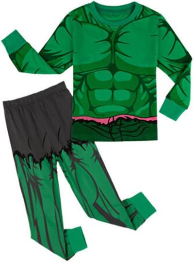 D.O.T Boys Superhero Pajama Set Toddler Kids Long Sleeve Top and Pants Sleepwear