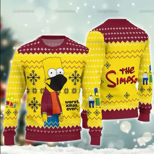 Worst Xmas Ever The Simpsons Ugly Christmas Sweater