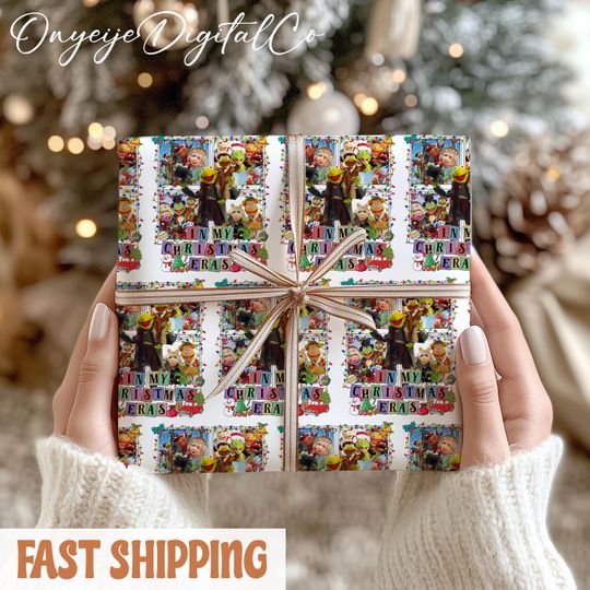 In My Christmas Era The Muppet Christmas Carol Wrapping Paper  Xmas Movie Gift Wrap