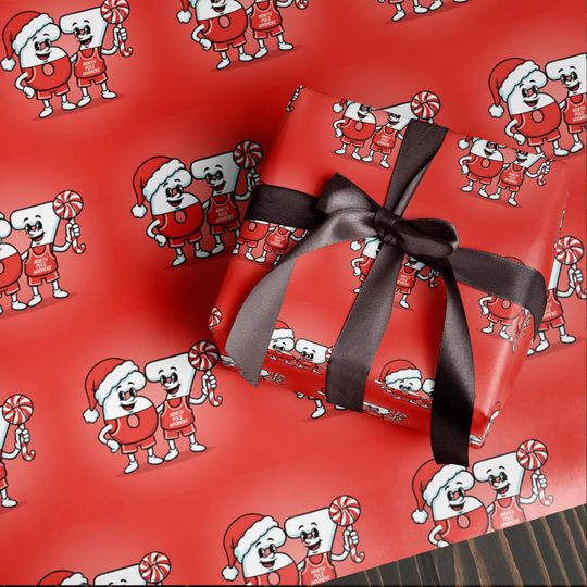 Discover Funny 67 Christmas Wrapping Paper, Santa Meme Gift Wrap for Kids, Sport Basketball Red Holiday Gift Wrap Roll, Hilarious Christmas Gift Idea
