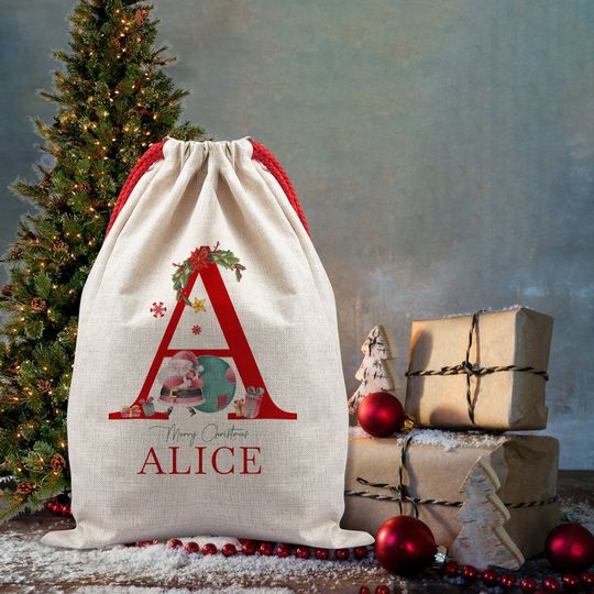 Discover Personalised Vintage Christmas Santa Sack, Xmas Gift,Personalized Christmas Sack, Santa Sack, Christmas Present Sack Special Delivery