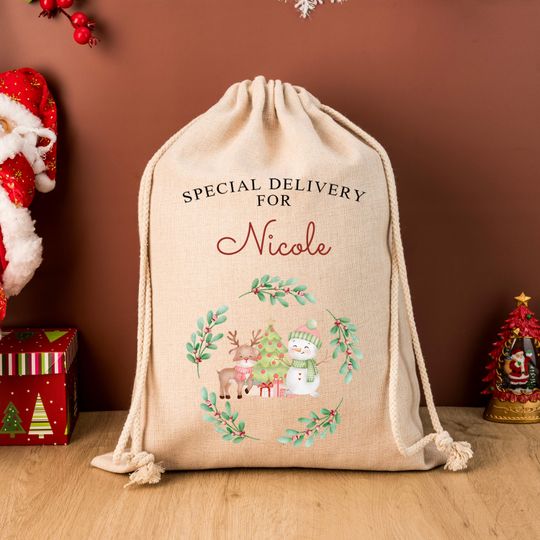 Discover Personalized Large Santa Sack,Christmas Family Santa Bag,Custom Name Santa Gift Bag, Christmas Gifts, Holiday Gift Bag, Xmas Gift for Kids