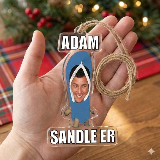 Discover Adam Sandler ER Ornament, Funny Movie Acrylic Christmas Decor for Fans, Teens & Adults, Holiday Gift 2025