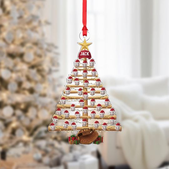Discover Baseball Christmas Tree Ornament  Personalized Sport Xmas Decor