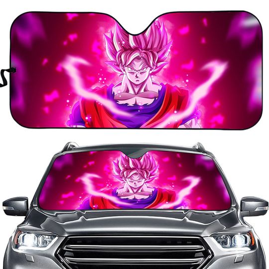 Goku Super Cartoon Movies Printed Auto Sun Shade